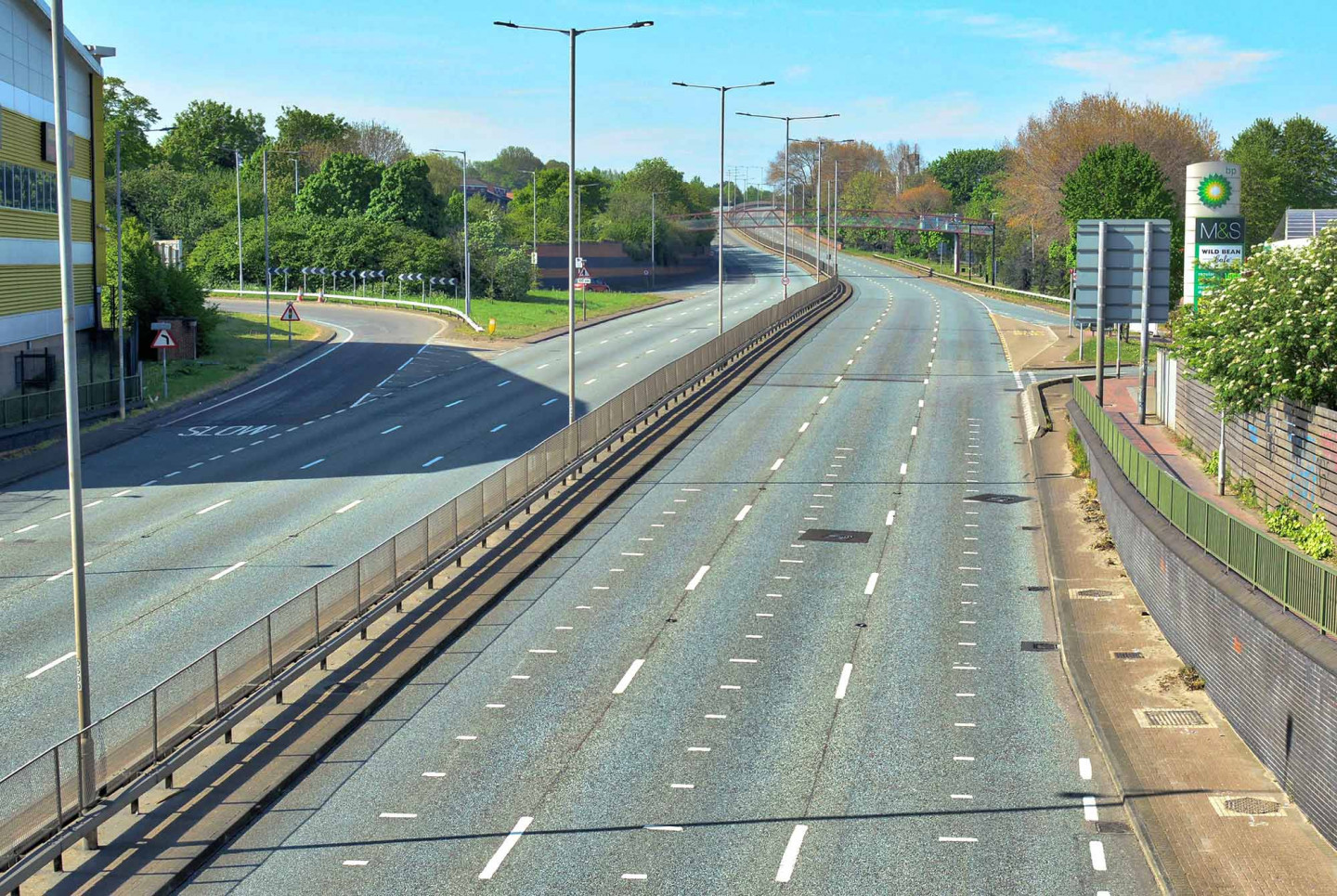 North Circular Road, at junction with High Road N2, looking west towards Golders Green and Brent Cross. Sunday April 26, 2020, around 11am © George Demetri