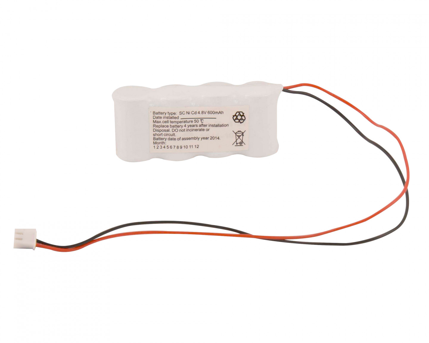 OVEMB3609NCP - 3.6V 900mAh Ni-Cd Battery - Parallel