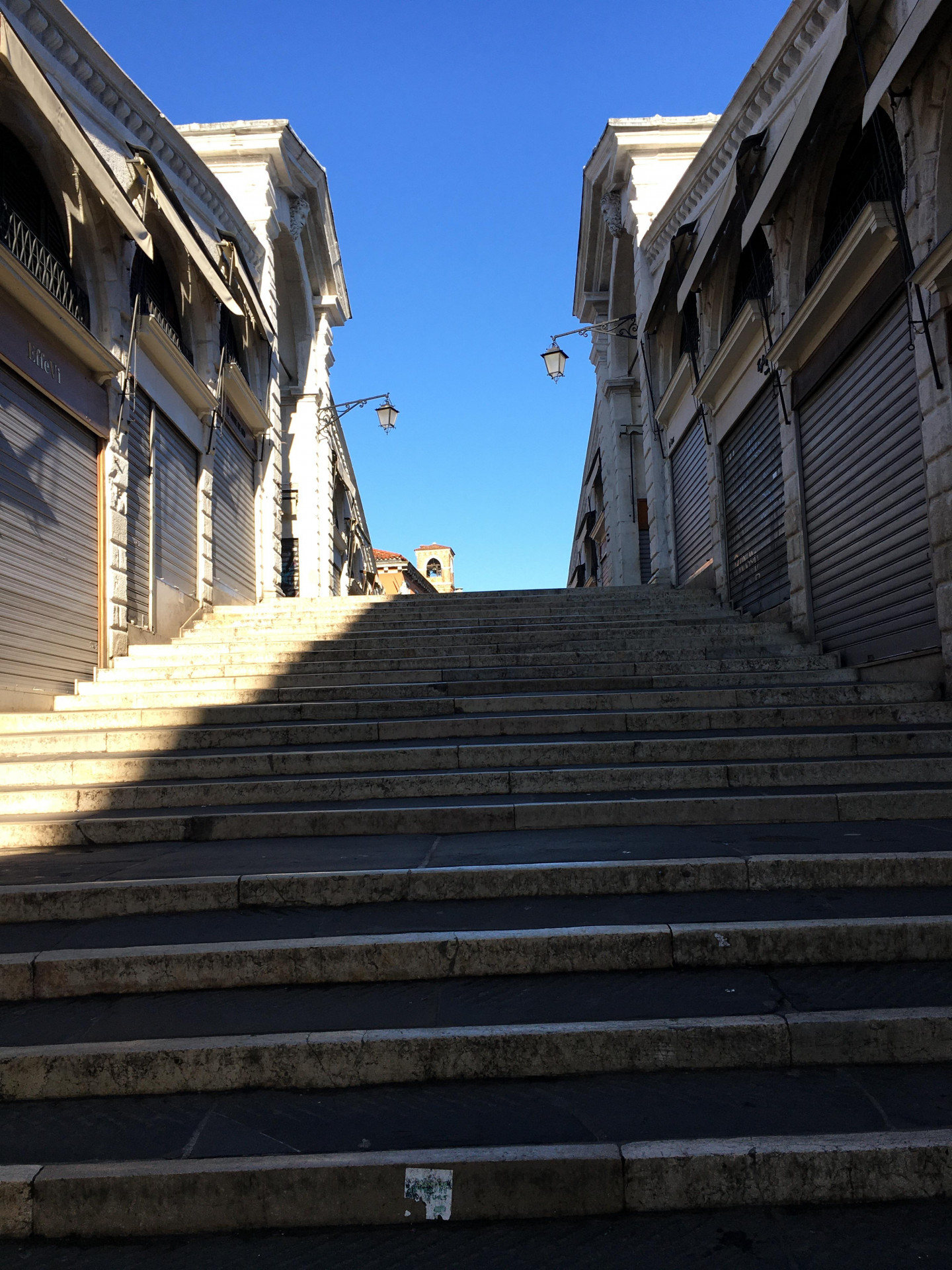 March 2020 Lockdown in Venice, Italy. Nobody about, and such clear water in the canals that you can spot the fish
 © Robin Frood